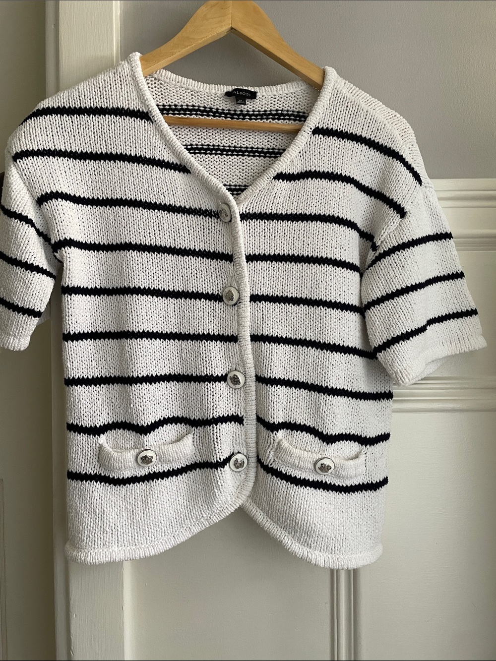 Beautiful striped Talbots button up cardigan tee-XS/S